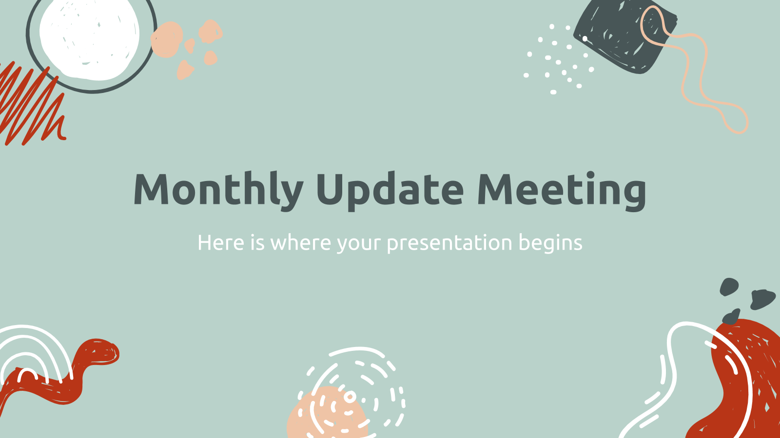 每月更新会议PowerPoint模板